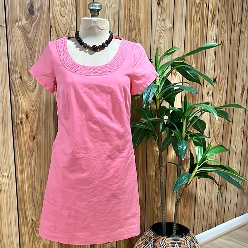 J. CREW - Pink Short Sleeve Silk Dress